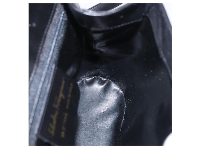 Borsa a mano Salvatore Ferragamo in pelle 2way Nero Oro Auth ar14300 D'oro - vista 24