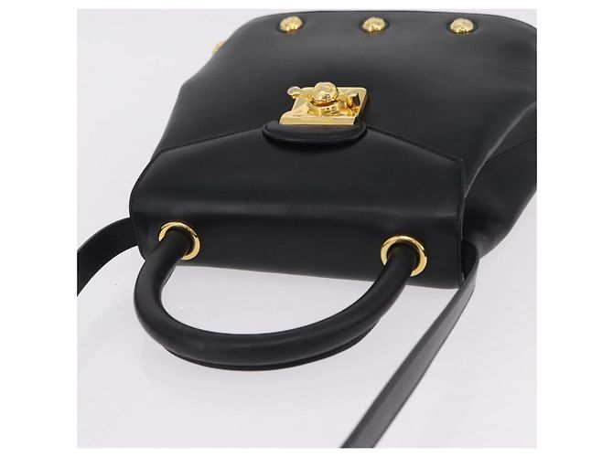 Borsa a mano Salvatore Ferragamo in pelle 2way Nero Oro Auth ar14300 D'oro - vista 6