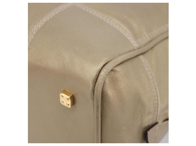 LOEWE Amazona 35 Handtasche Leder Gold Authentisch 204893A Golden - Ansicht 15