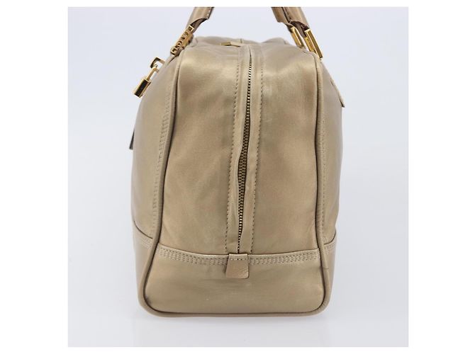 LOEWE Amazona 35 Handtasche Leder Gold Authentisch 204893A Golden - Ansicht 3