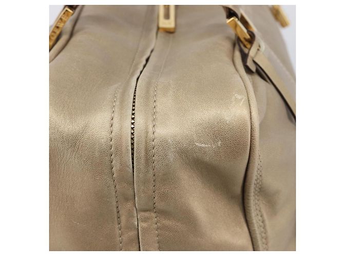 LOEWE Amazona 35 Handtasche Leder Gold Authentisch 204893A Golden - Ansicht 5