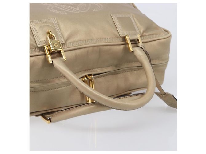 LOEWE Amazona 35 Handtasche Leder Gold Authentisch 204893A Golden - Ansicht 9
