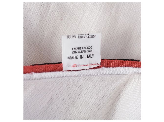 Autre Marque Falda maxi de lino Roberto Musso Graphic Sunburst Blanco - vista 6