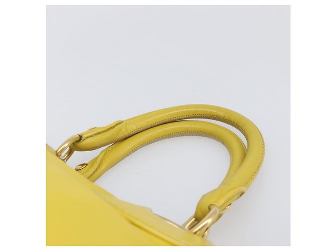 Borsa a mano Miu Miu in pelle Giallo Oro Auth am12779V D'oro - vista 14