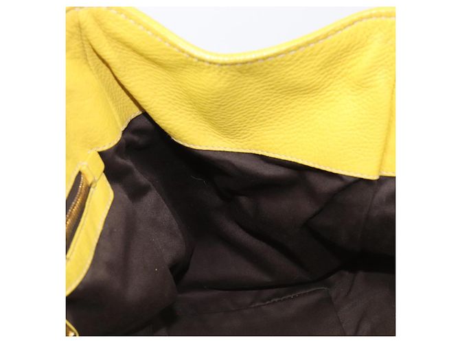 Borsa a mano Miu Miu in pelle Giallo Oro Auth am12779V D'oro - vista 22