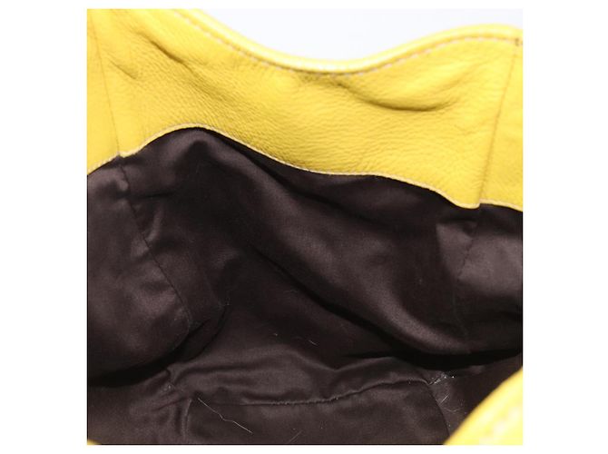 Borsa a mano Miu Miu in pelle Giallo Oro Auth am12779V D'oro - vista 23