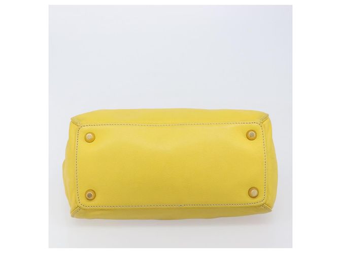 Borsa a mano Miu Miu in pelle Giallo Oro Auth am12779V D'oro - vista 5
