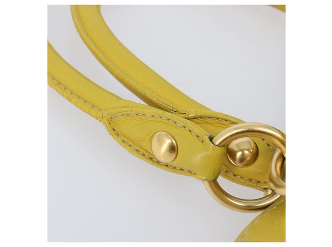 Borsa a mano Miu Miu in pelle Giallo Oro Auth am12779V D'oro - vista 8