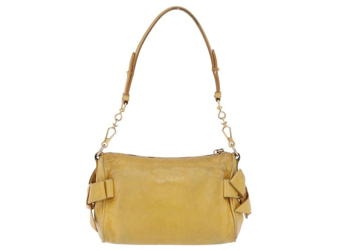 Borsa a tracolla Miu Miu in pelle Giallo Oro Auth 167727A D'oro - vista 2