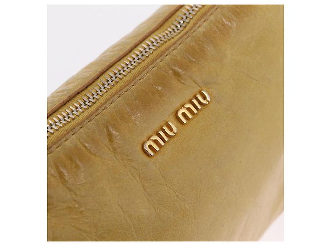 Borsa a tracolla Miu Miu in pelle Giallo Oro Auth 167727A D'oro - vista 23