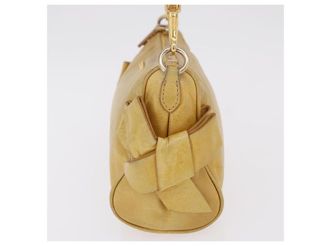 Borsa a tracolla Miu Miu in pelle Giallo Oro Auth 167727A D'oro - vista 4
