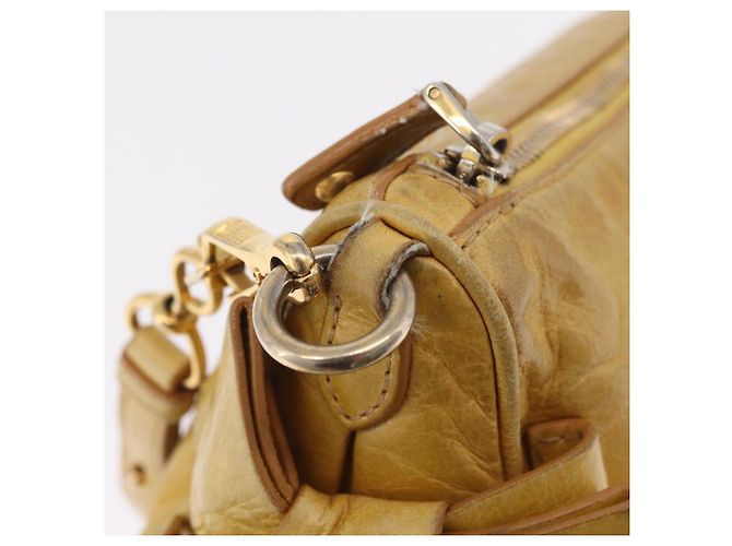 Borsa a tracolla Miu Miu in pelle Giallo Oro Auth 167727A D'oro - vista 9