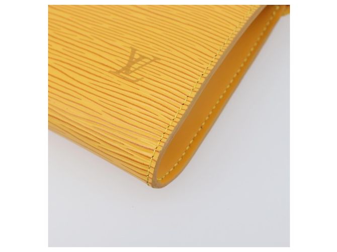 LOUIS VUITTON Epi Pochette Accessoires Pouch Yellow M52989 LV Auth 206757V Giallo - vista 14