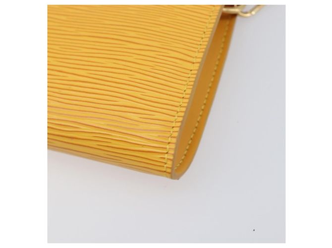 LOUIS VUITTON Epi Pochette Accessoires Pouch Yellow M52989 LV Auth 206757V Giallo - vista 16