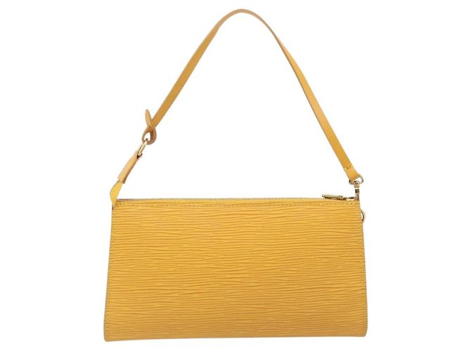 LOUIS VUITTON Epi Pochette Accessoires Pouch Yellow M52989 LV Auth 206757V Giallo - vista 2