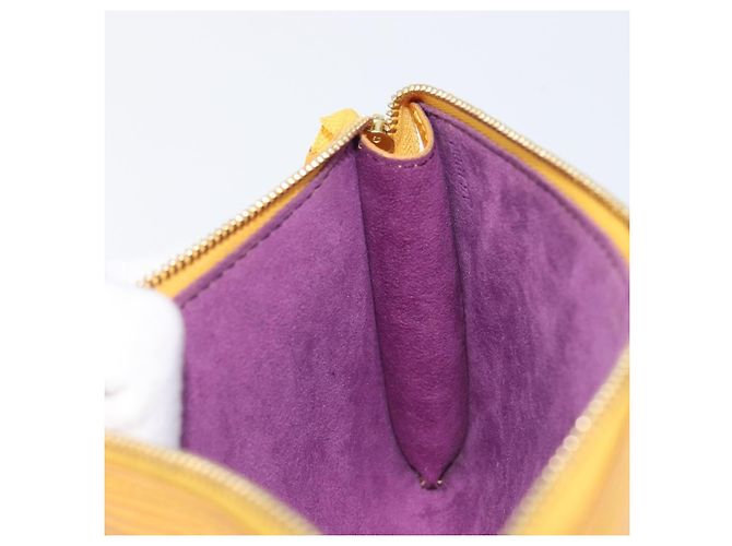 LOUIS VUITTON Epi Pochette Accessoires Pouch Yellow M52989 LV Auth 206757V Giallo - vista 21