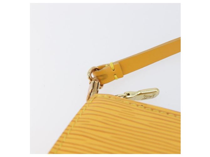 LOUIS VUITTON Epi Pochette Accessoires Pouch Yellow M52989 LV Auth 206757V Giallo - vista 9
