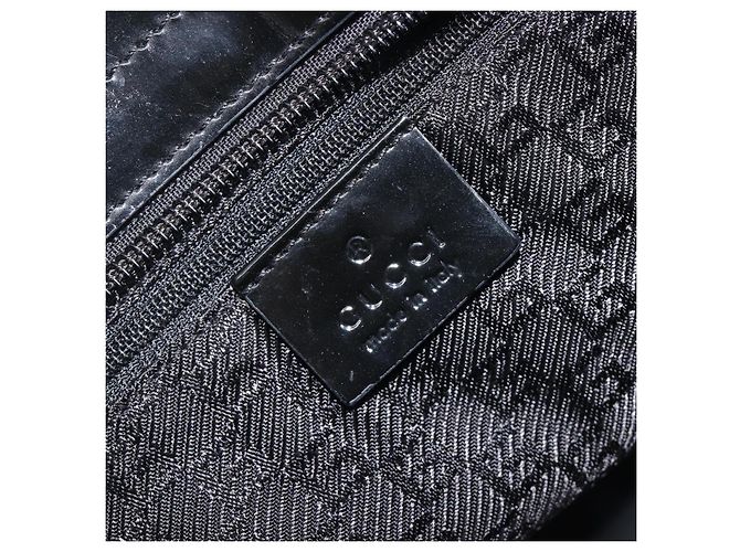 GUCCI Tote Bag Canvas Schwarz Gold 002 1119 Auth 207412 Golden - Ansicht 17