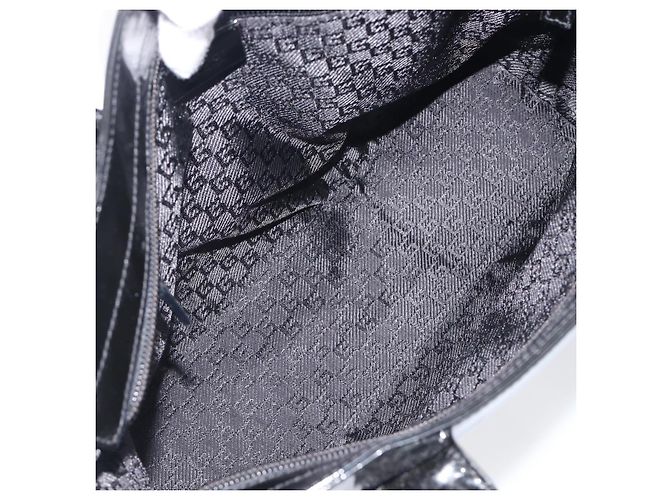 GUCCI Tote Bag Canvas Schwarz Gold 002 1119 Auth 207412 Golden - Ansicht 18