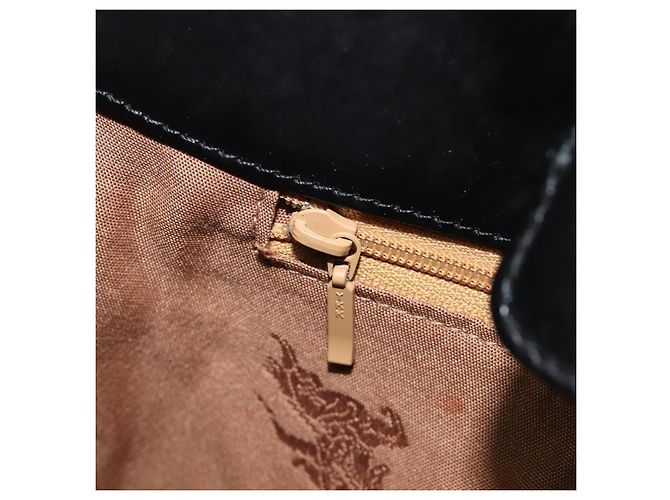 Sac à épaule Burberrys Nova Check Canvas Beige Silver Auth 207696A Argenté - vue 20