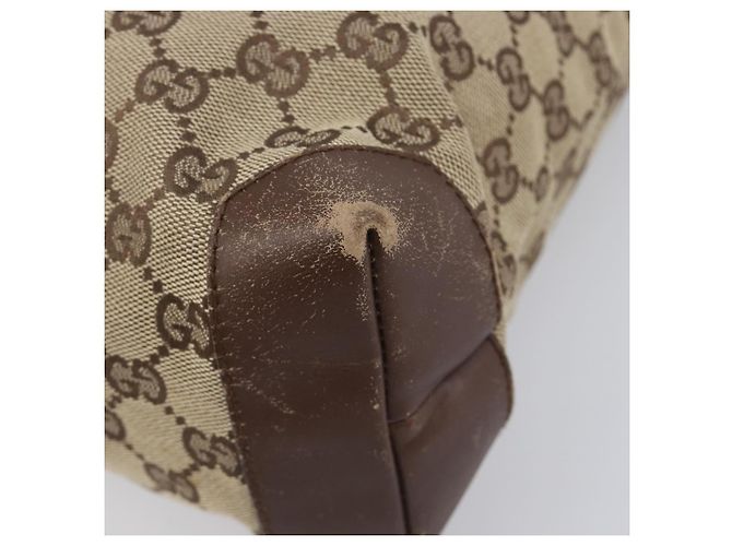 Borsa Tote GUCCI GG Canvas Beige Silver 28893 Auth 205452 Argento - vista 10