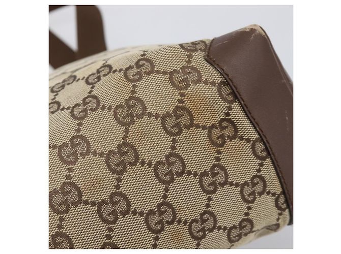 Borsa Tote GUCCI GG Canvas Beige Silver 28893 Auth 205452 Argento - vista 14