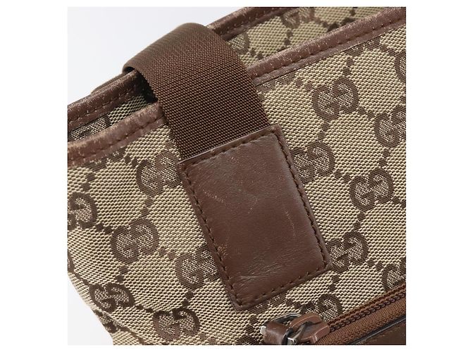 Borsa Tote GUCCI GG Canvas Beige Silver 28893 Auth 205452 Argento - vista 19