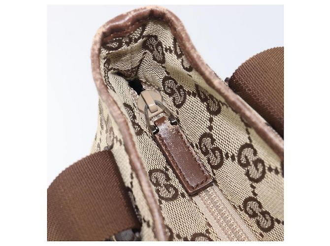 Borsa Tote GUCCI GG Canvas Beige Silver 28893 Auth 205452 Argento - vista 20