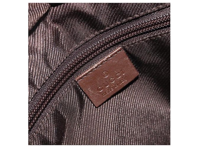 Borsa Tote GUCCI GG Canvas Beige Silver 28893 Auth 205452 Argento - vista 21