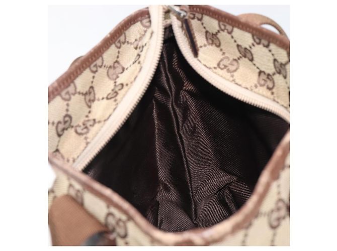 Borsa Tote GUCCI GG Canvas Beige Silver 28893 Auth 205452 Argento - vista 23