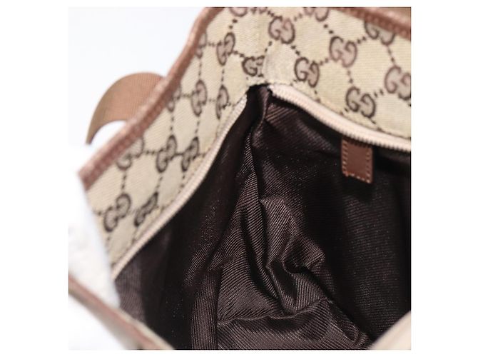 Borsa Tote GUCCI GG Canvas Beige Silver 28893 Auth 205452 Argento - vista 24