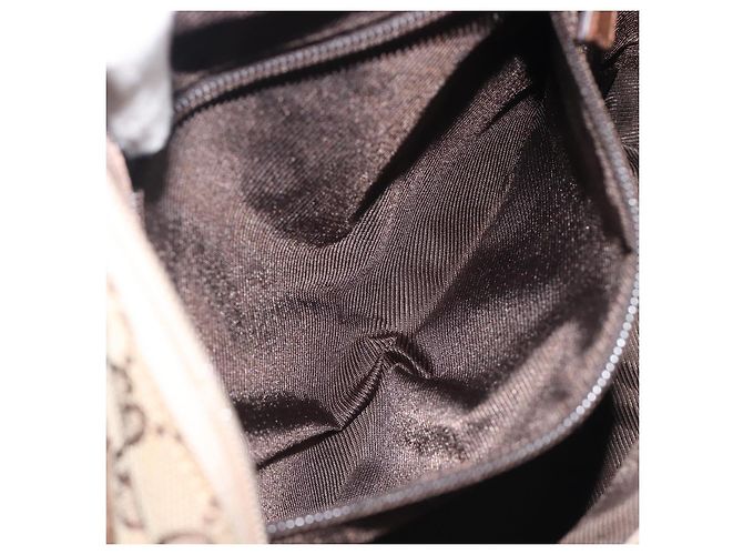 Borsa Tote GUCCI GG Canvas Beige Silver 28893 Auth 205452 Argento - vista 26