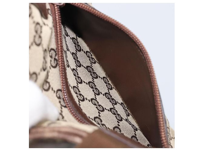 Borsa Tote GUCCI GG Canvas Beige Silver 28893 Auth 205452 Argento - vista 27