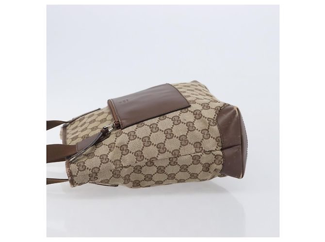 Borsa Tote GUCCI GG Canvas Beige Silver 28893 Auth 205452 Argento - vista 5