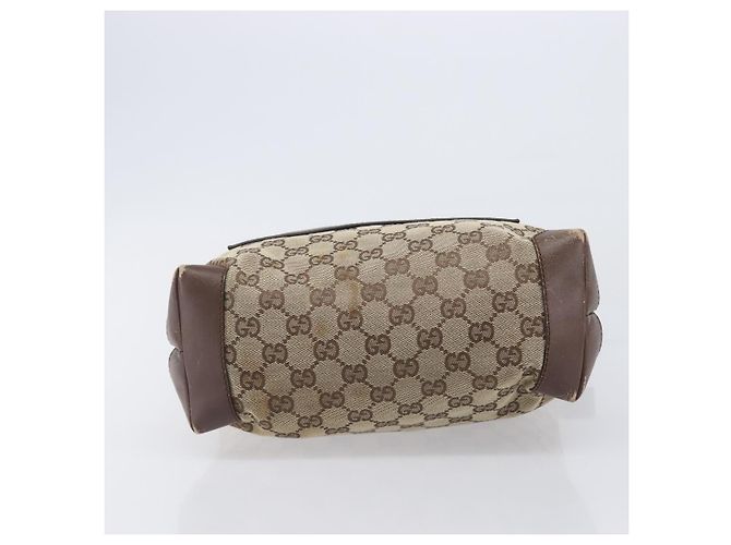 Borsa Tote GUCCI GG Canvas Beige Silver 28893 Auth 205452 Argento - vista 9