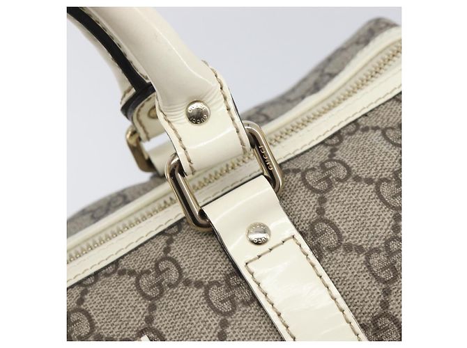Borsa a mano GUCCI GG Supreme PVC Beige Tono Oro 193603 Auth 207350V - vista 15