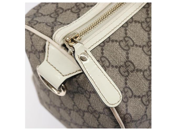 Borsa a mano GUCCI GG Supreme PVC Beige Tono Oro 193603 Auth 207350V - vista 17