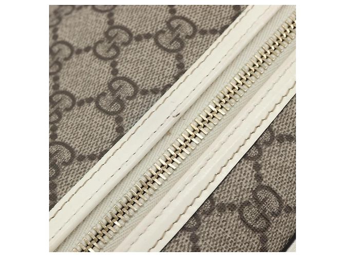 Borsa a mano GUCCI GG Supreme PVC Beige Tono Oro 193603 Auth 207350V - vista 18