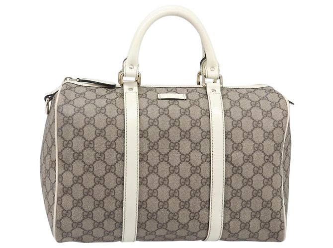 Borsa a mano GUCCI GG Supreme PVC Beige Tono Oro 193603 Auth 207350V - vista 2