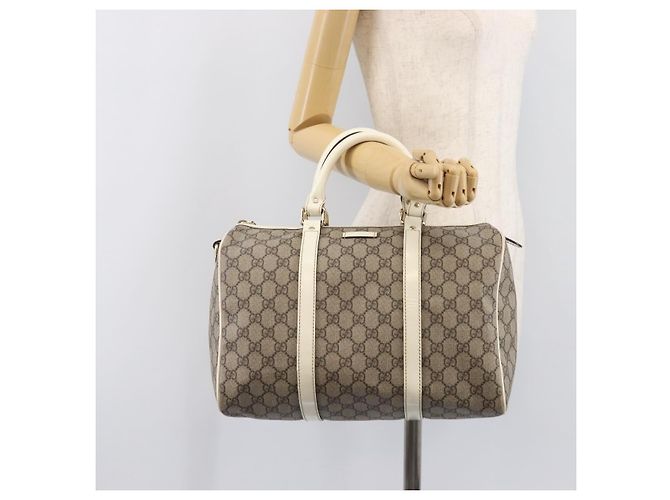 Borsa a mano GUCCI GG Supreme PVC Beige Tono Oro 193603 Auth 207350V - vista 24