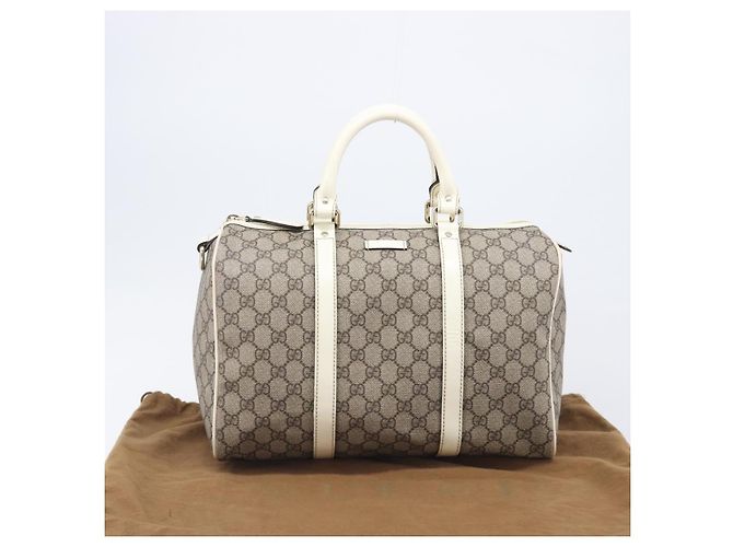 Borsa a mano GUCCI GG Supreme PVC Beige Tono Oro 193603 Auth 207350V - vista 25