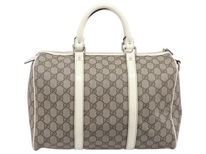 Borsa a mano GUCCI GG Supreme PVC Beige Tono Oro 193603 Auth 207350V - vista 3