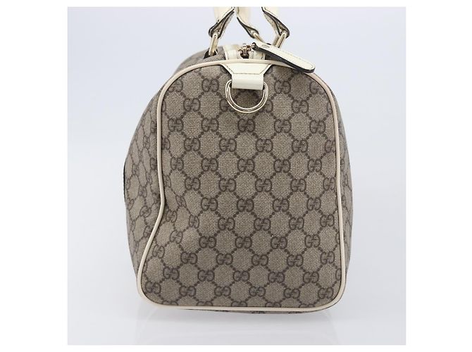 Borsa a mano GUCCI GG Supreme PVC Beige Tono Oro 193603 Auth 207350V - vista 5