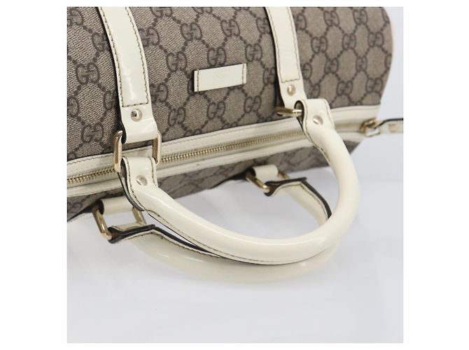 Borsa a mano GUCCI GG Supreme PVC Beige Tono Oro 193603 Auth 207350V - vista 7