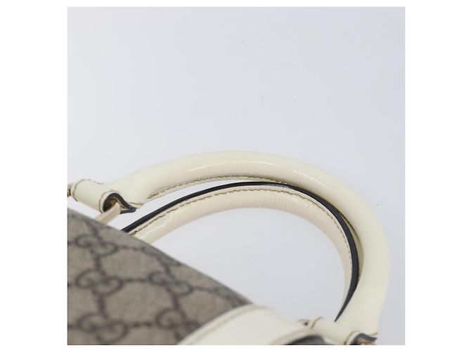 Borsa a mano GUCCI GG Supreme PVC Beige Tono Oro 193603 Auth 207350V - vista 8