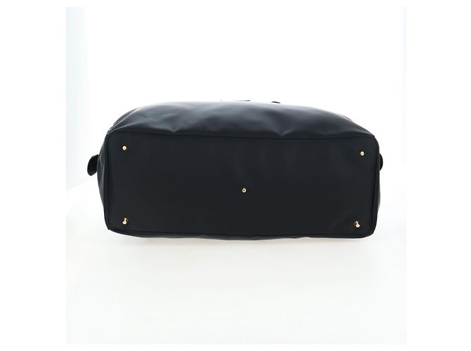 Burberrys Nova Check Boston Bag Nylon Schwarz Gold Auth am12695A Golden - Ansicht 10