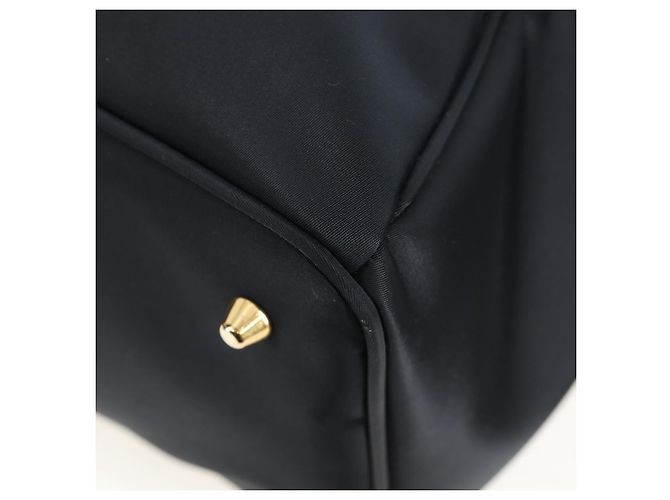 Burberrys Nova Check Boston Bag Nylon Schwarz Gold Auth am12695A Golden - Ansicht 12