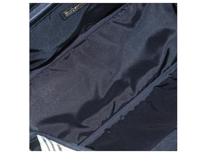 Burberrys Nova Check Boston Bag Nylon Schwarz Gold Auth am12695A Golden - Ansicht 18