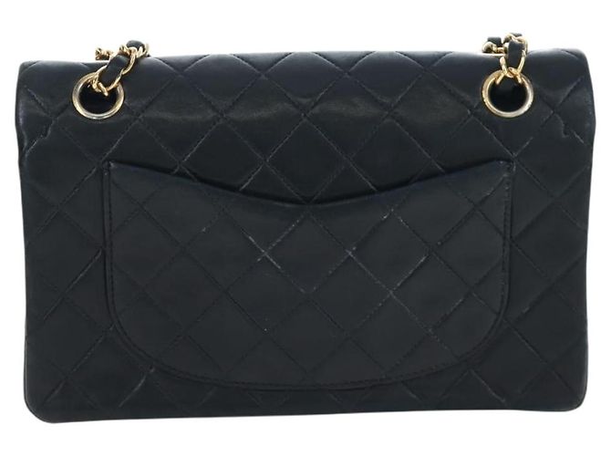 Borsa a tracolla CHANEL Chain Matelasse 23 in pelle d'agnello nera e oro CC Auth BA16032SAV Nero D'oro - vista 3