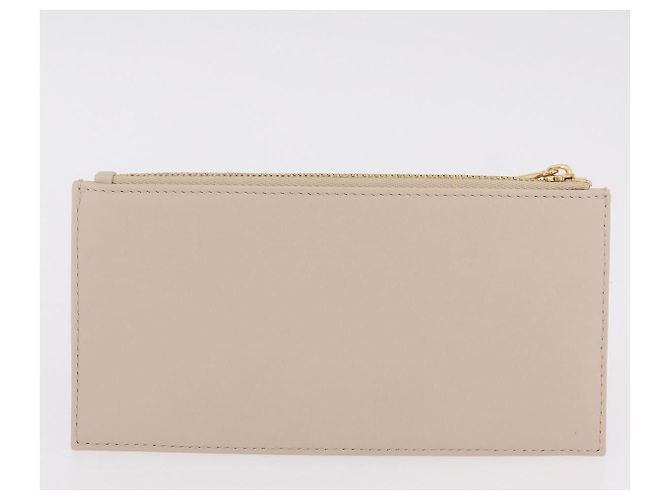 Christian Dior Dior Bobby Chain Shoulder Wallet Leather Beige Gold Auth LN085M - vista 25